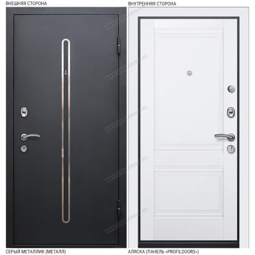 Входная дверь «Легран», модель «Кёльн 2». Серый металлик – Аляска