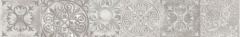 Бордюр для плитки «Beryoza Ceramica», Амалфи серый, 9.5×60