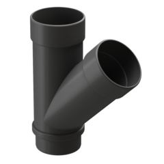 Тройник 45° «Дёке Люкс», графит