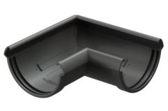 Угол 90° водосточного желоба «Дёке Люкс», графит