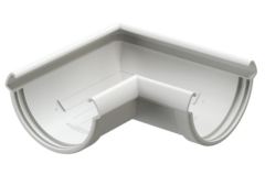 Угол 90° водосточного желоба «Дёке Люкс», пломбир