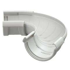 Регулируемый угол 60..160° водосточного желоба «Дёке Люкс», пломбир