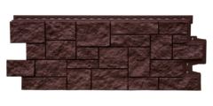 фасадная панель «Grand Line Classic», дикий камень шоколадный