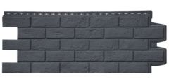 фасадная панель «Grand Line Classic», состаренный кирпич графит