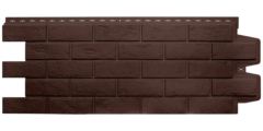 фасадная панель «Grand Line Classic», состаренный кирпич шоколадный