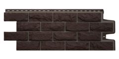 фасадная панель «Grand Line Design», колотый камень шоколадный