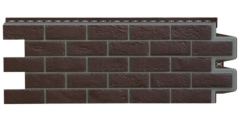 фасадная панель «Grand Line Design», состаренный кирпич шоколадный