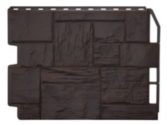фасадная панель «FineBer Дачный», туф тёмно-коричневый