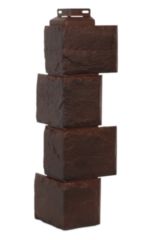 угол фасадной панели «FineBer», природный камень коричневый