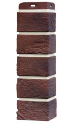 угол панели «Grand Line Design Plus», состаренный кирпич кофе, шов белый