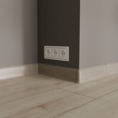 плинтус ПВХ «Ideal» серия «Классик», ясень белый