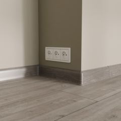 плинтус ПВХ «Ideal» серия «Классик», ясень серый