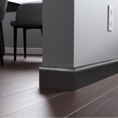 Плинтус МДФ «ProfBuild» профиль А1, чёрный