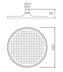 Верхняя душевая лейка S451.50, чертёж