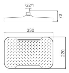 Верхняя душевая лейка S451.54, чертёж