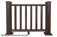 Декоративные ограждения из ДПК. Пример собранной секции